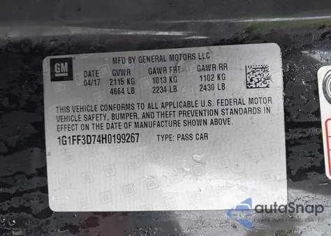 2017 Chevrolet Camaro 1Ss z USA, uszkodzony, nr VIN 1G1FF3D74H0199267